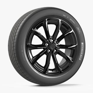 Alloy Wheel with Tire Black 3D