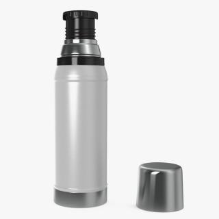 White Thermos Flask Open 3D model