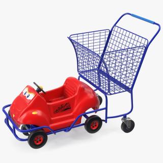 3D Supermarket Toy Car Shopping Cart model