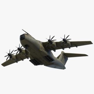 3D Airbus Atlas Military Transport Green Rigged for Maya model