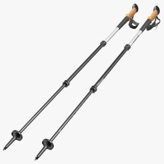 3D White Black Diamond Carbon Trekking-Poles