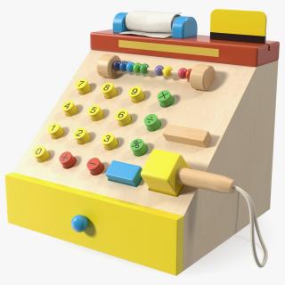 Wooden Toy Cash Register 3D model