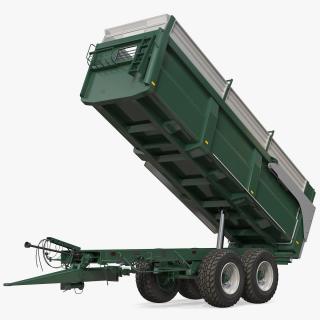 3D model Agricultural Tipper Trailer Clean Rigged