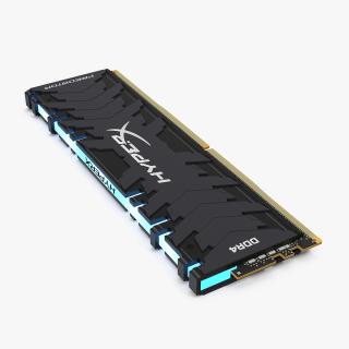 3D model Kingston HyperX Predator DDR4 Blue Light