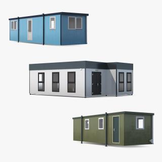 Prefabricated Modular Houses Collection 3D model