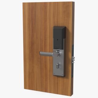 3D Smart RFID Hotel Door Lock Silver model