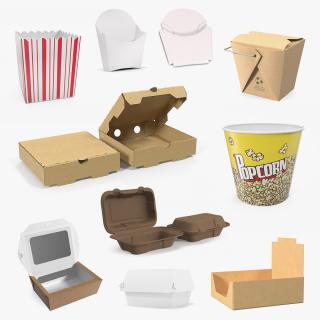 3D Fast Food Containers Collection 4 model