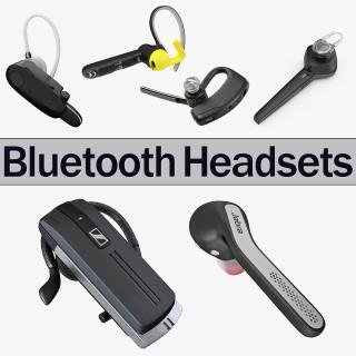 3D Bluetooth Headsets 3D Models Collection 2