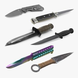 3D Combat Knives Collection 4