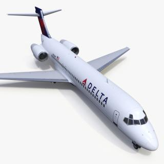 3D Boeing 717-200 Delta Airlines Livery