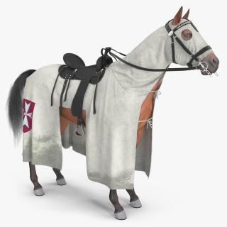 Crusader Horse Armor Dirt Fur 3D model