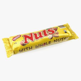 3D Nuts Chocolate Bar model