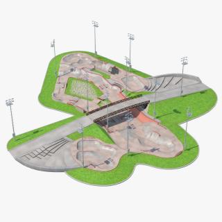 3D model Skateboard Park