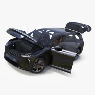 3D model Modern Electric SUV Generic Black Rigged