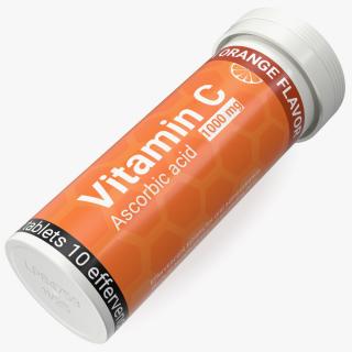 Tube Vitamin C Packaging 10 Tabs 2 3D model