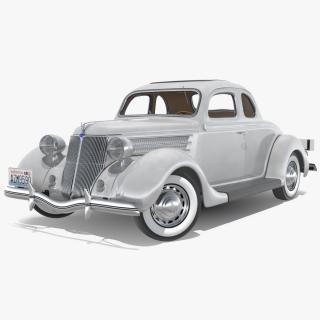 1936 Ford V8 Coupe Metallic Rigged 3D model