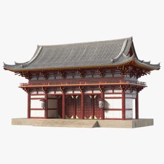 3D model Buddhist Temple Gate