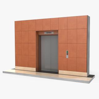 Modern Elevator with Interior 3D model