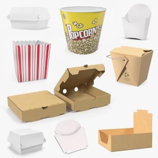 3D Fast Food Containers Collection 3 model