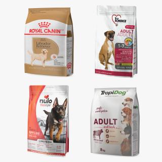 3D Pet Food Large Packages Collection 3