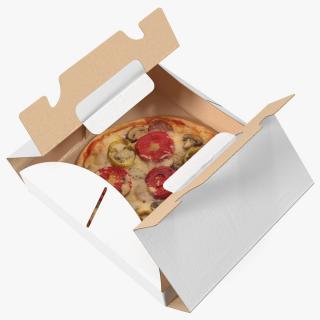 3D Carton Box with Pizza Open