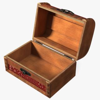 3D Antique Wooden Box model