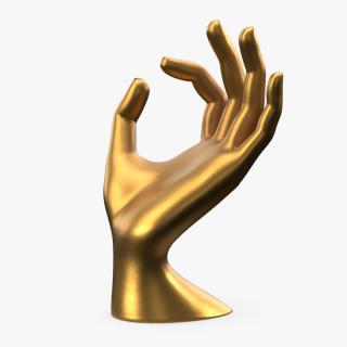 3D model Jewelry Display OK Hand Golden