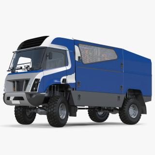 3D Hydrogen Racing Truck Simple Interior Rigged for Cinema 4D model