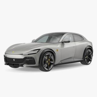 2023 Ferrari Purosangue SUV Grey Rigged 3D model