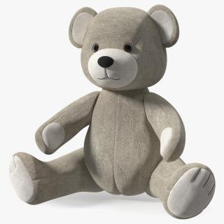 3D model Teddy Bear Light Color Sitting