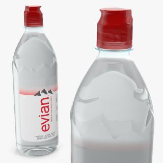 Evian Water 750ml Plastic Bottle 3D