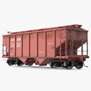 3D model 2 Bay Covered Hopper