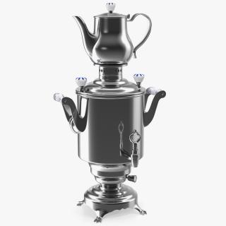 3D Modern Russian Samovar Set