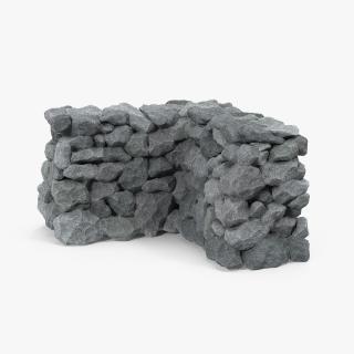 Corner Stone Wall 3D