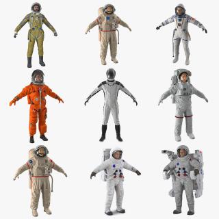 3D Astronauts Collection 5 model