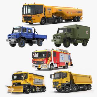 3D Mercedes Benz Trucks Collection 3 model