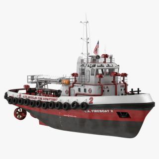 Los Angeles Fireboat Rigged 3D