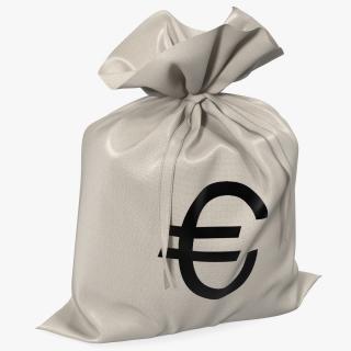 Money Bag with Euro Sign 3D model