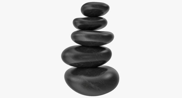 Black Zen Stones Pyramid 3D model