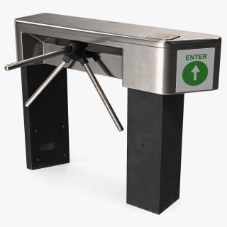 3D Turnstile Security Gate model