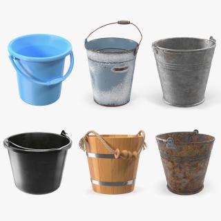 3D model Buckets Collection 4