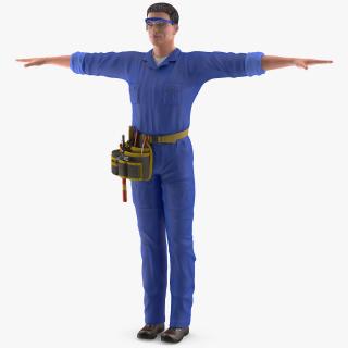 3D Electrician T-Pose model