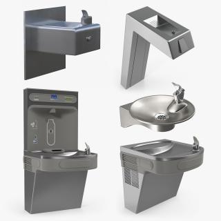 3D Drinking Fountains Collection 3