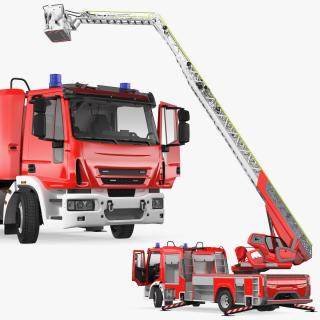 3D model Fire Truck Ready Position