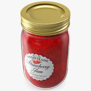 3D Jam Jar Strawberry model