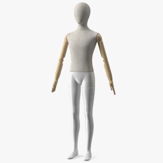 Flexible Child Mannequin Neutral Pose 3D