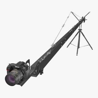 Nikon D500 on Professional Camera Crane 3D model