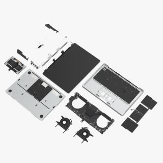 3D model Disassembled Laptop Parts