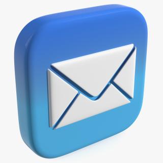 3D model iPhone iOS Mail Icon