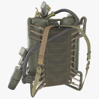 3D M2 Flamethrower Backpack Rigged